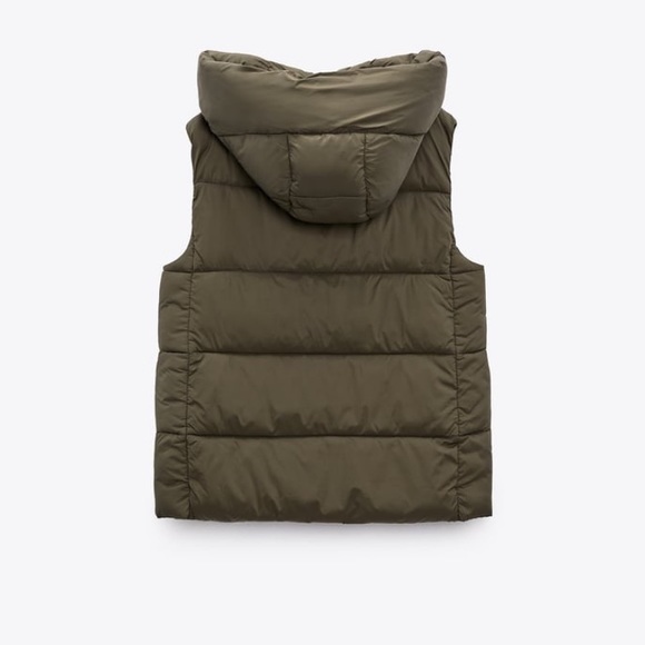 Zara brown hooded padded vest - Picture 5 of 10